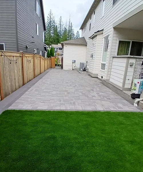 Featured Work - Luxury Backyard Renovation with Paver Patio & Fountains in Sea Tac 
